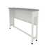 Auxiliary bench without water inlet (grey laminate, white metal) 1200x250x850 mm