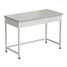 Laboratory bench (simplified, grey laminate, white metal) 1200600850 mm