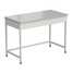 Laboratory bench (simplified, durcon, white metal) 1200600850 mm
