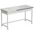 Laboratory bench (ceramic, white metal) 1515x610x850 mm
