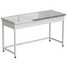 Laboratory bench (ceramic granite, white metal) 1515x610x850 mm