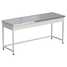 Equipment bench (jointless ceramic, white metal) 1800x610x850 mm