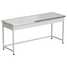 Equipment bench (melamine - labgrade-light, white metal) 1800x600x850 mm
