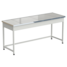 Equipment bench (ceramic granite, white metal) 1820x610x850 mm