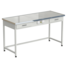 Laboratory bench with 2 drawers and electrical accessories (ceramic granite, white metal) 1515x610x850 mm