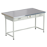Laboratory bench with 2 drawers and electrical accessories (jointless ceramic, white metal) 1500x850x850 mm