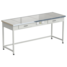 Laboratory bench with 2 drawers and electrical accessories (ceramic granite, white metal) 1820x610x850 mm