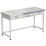 Laboratory bench with mobile underbench, 2 drawers and power supply (ceramic, white metal) 1515x610x850 mm