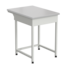 Side bench (white laminate, white metal) 600850850 mm