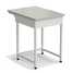 Side bench (grey laminate, white metal) 600850850 mm