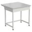 Side bench (white laminate, white metal) 850850850 mm
