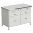 Cabinet with power supply with 2 drawers + 2 drawers + 2 drawers (ceramic, white metal) 1212x610x850 mm