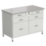 Cabinet with power supply with 2 drawers + 2 drawers + 2 drawers (durcon with flange, white metal) 1213x613x850 mm