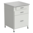 Underbench cabinet with 3 drawers 610x600x850 mm, worktop material - melamine (standard grade, white)