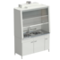 Fume cupboard with 2 sinks without electrical equipment (stainless steel, white metal) 15207502160 mm