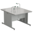Island bench (with flange) with water inlet 12131513900 mm, 2 taps (durcon)