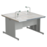 Island bench with water inlet 15151500900 mm, 2 taps (ceramic)