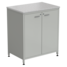 Laboratory underbench cabinet 2 doors (white laminate, grey metal) 9106151060 mm