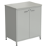 Laboratory underbench cabinet 2 doors (grey laminate, grey metal) 9106151060 mm