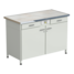 Cabinet with power supply with 2 drawers + 4 wide drawers (ceramic, white metal) 1210x610x850 mm