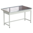 Equipment bench (stainless steel, white metal) 1500x850x850 mm