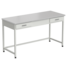 Equipment bench with 2 drawers 1500x600x850 mm, worktop material - white melamine (standard grade)