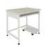 Computer laboratory bench (grey laminate, white metal) 850x600x750 mm