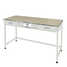 Laboratory bench with mobile underbench, 2 drawers and power supply (labgrade-light, white metal) 1515x610x850