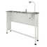 Auxiliary bench with water inlet (labgrade, white metal) 1200x250x850 mm