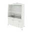 Fume cupboard with 1 sink without electrical equipment (durcon, white metal) 1520х750х2160 mm