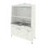 Fume cupboard with 2 sinks without electrical equipment (durcon, white metal) 1520х750х2160 mm