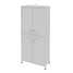 Cupboard for vessels with reagents 2 sections, 4 doors (steel, grey color) 905х435х1970 mm