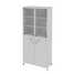 Cupboard for laboratory ware 2 sections, 4 doors (steel, white color) 905х435х1970 mm