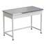 Laboratory bench (simplified, jointless ceramic, white metal) 1212х610х850 mm