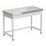 Laboratory bench (simplified, labgrade-light, white metal) 1212х610х850 mm
