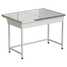 Laboratory bench (simplified, ceramic granite, white metal) 1212х850х850 mm