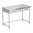 Laboratory bench with 2 drawers and power supply (labgrade-light, white metal) 1212х610х850 mm