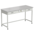 Laboratory bench with 2 drawers and electrical accessories (white laminate, white metal) 1500x600x850 mm