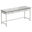 Laboratory bench with 2 drawers and electrical accessories (melanine - LABGRADE, white metal) 1800x600x850 mm