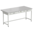 Equipment bench with 2 drawers and electrical accessories (white melamine - standard grade, white metal) 1800x850x850 mm