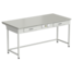 Equipment bench with 2 drawers and electrical accessories (grey laminate, white metal) 1800x850x850 mm