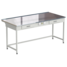 Equipment bench with 2 drawers and electrical accessories (stainless steel, white metal) 1800x850x850 mm