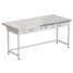 Equipment bench with 2 drawers and electrical accessories (ceramic, white metal) 1820x850x850 mm