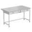 Laboratory bench for equipment with mobile underbench, 2 drawers and power supply (white laminate, white metal) 1500х850х850 mm