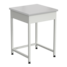 Side bench (white laminate, white metal) 600х600х850 mm