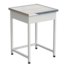 Side bench (ceramic, white metal) 610х610х850 mm