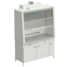 Fume cupboard without water inlet, with electrical equipment (durcon, white metal) 1520х750х2160 mm