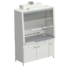 Fume cupboard with water inlet and electrical equipment (monolithic ceramic, white metal) 1520х750х2160 mm