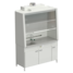 Fume cupboard with 1 sink without electrical equipment (durcon, white metal) 15207502160 mm