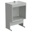 Шкаф для нагревательных печей 1210x870x1895 мм, цвет изделия - серый, раб. поверхность - КЕРАМОГРАНИТ